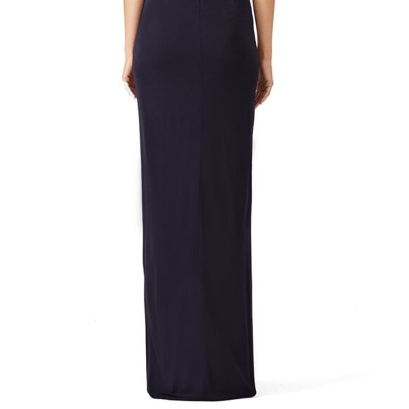 CUT 25 Illusion Lace Evening Gown Formal Dress Navy Black 2 NWT Wedding Prom - Picture 8 of 10